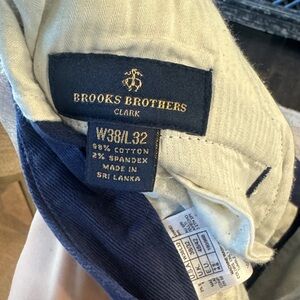 Brooks Brothers Navy and Cream Trousers